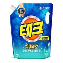 테크 실내건조 냄새제거 액체세제 일반 리필, 2L, 4개