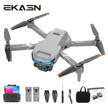 EKASN 접이식 연습용 드론 4K카메라/GPS+광류 2모드/한글+영어 설명서/어플 연동 지원, 회색