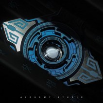 Sinan 피젯 스피너 기계식 연결 핑거팁 자이로 오리지널 감압 장난감 절판 EDC, Titanium Blue