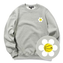 트립션 SMALL DAISY LOGO 크루넥 그레이