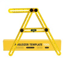 전문 템플릿 도구 각도 눈금자 측정 각도기 4 단 눈금자 미터 측정 도구 포함 인치 스케일 측정 도구, 02 WHITE