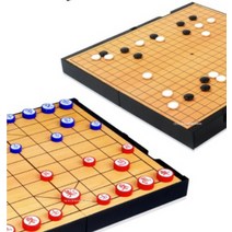 장기 바둑판세트 바둑두는법 알까기 오목게임 명인랜드 자석식 양면게임, 단일