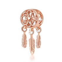 비스무트 오리지널 참 팔찌 로즈 골드 드림 캐쳐 프리핸드 클립 비드 DIY 쥬얼리 만들기, 43 PT-A0031-1