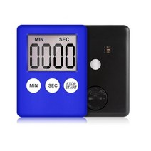 LCD 카운트 다운 주방 타이머 요리 카운터 알람 시계 수면 전자 스톱워치, 04 파란