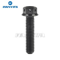 스크류 스크류볼트 콘크리트피스 Wanyifa 티타늄 볼트 M6 M8x 10 15 20 25 30 35 40 45 50 55 60mm 플랜지 내부 육각 머리 나사 바이크 바이크 바이, [02] M6, [10] 60mm, [05] Black