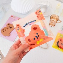 케이크베어 포장봉투 비닐 지퍼백 악세사리 소품 매장, 포장봉투 B.크림