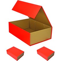 자석싸바리박스 싸바리박스 박스케이터링 HUAHENGCHI Gift Box with Lid for Presents11.5x8.1x3.8 Inches, 01 2pack Red/Golden