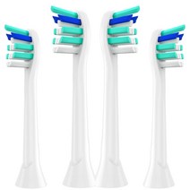 필립스 Sonicare 브러시 헤드 용 4Pcs 칫솔 교체 DiamondClean HealthyWhite FlexCare, [01] 4Pcs Brush Heads