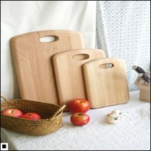 편리한손잡이 브런치만들기 따뜻한분위기 나무재질 원목도마 주방도마, 소
