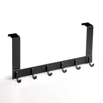 도어 코트 후크 튼튼한 알루미늄 합금 옷 걸이 35-45mm 두꺼운 문 걸이 코트 걸이 모자 랙 침실 주최자, Black