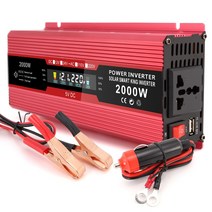 차량용인버터범용 플러그 순수 사인파 인버터 12V-500V 1200W DC-AC 전압 변환기 12 220 자동차 전원 공급, 05 2000W 12V to 220V
