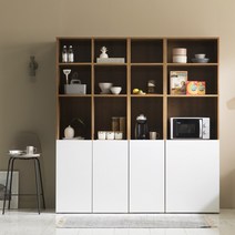 베니스 주방수납장 렌지대 그릇장 틈새장, 800베이직, 발리오크/화이트