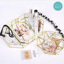 인테리어 트레이 골드 미러 정리대 팔각, 혼합색상