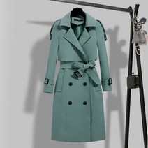 COSYEVNO 슬림 벨트 여성 트렌치 코트