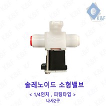 솔레노이드 소형밸브 나사2구/저압/고압/1/4인치피팅타입, DC12V저압