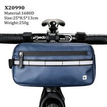 자전거가방 라이노워크 롤 자전거 핸들바 가방 2.4L 전면 튜브 MTB 로드 프레임 페니어 다용도 레저 숄더백 115859, X20990 블루