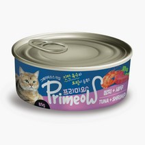 프리미요 고양이 습식 캔 85g, 48개, 참치 + 새우