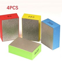 수동 및 전동 공구 액세서리 다이아몬드 핸드 폴리싱 패드 90x55mm 타일 유리 연마 그라인딩 블록 패드 스톤 대리석 세라믹 연마 샌딩 디스크, CHINA, 4pcs