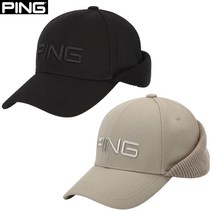 핑 겨울 남성 니트 귀달이 6쪽캡 모자 111A4CP603_BB, 챙길이 8.0 머리둘레 58.0