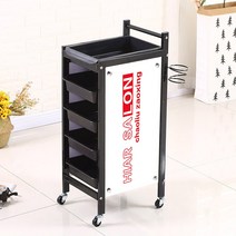 미용실 트레이 파마트레이 염색 파마 바버샵 헤어샵 카트 이발소 헤어살롱 도구, 5단흑백판 37x30x84cm