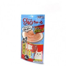 이나바 고양이 챠오츄르 간식, 참치+헤어볼, 56g, 4팩