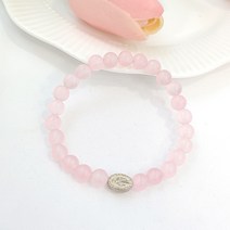 바바라1004 92.5silver 사랑을 불러오는 장미석 마리아 묵주팔찌