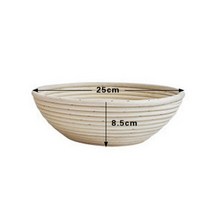 빵발효기 등나무 빵 교정 바구니 자연 라운드 고리 버들 반죽 발효 사워 도우 Banneton Basket-25x8.5cm, round 25x8.5cm