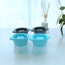 2+2 실리콘 왕얼음틀 1구 동그란 아이스볼메이커 얼음트레이 위스키 칵테일 커피 음료, 2. 블루 4개