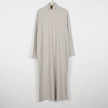 퍼니걸스 3661 기모 트임 무지 니트 폴라 원피스 여성의류