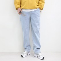 엠클로 남자 빅사이즈 와이드 밴딩 데님 청바지