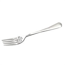 식기 발렌타인 데이 커플 포크 남자 친구 소녀 기념일 가족 식기 은색 최고의 선물 편지 인쇄 포크 샐러드 포크, 04, 하나