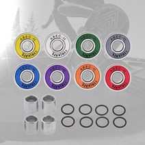 공간 및 속도 와셔가있는 8 pcs 608rs-abec 11 베어링 세트 고성능 롤러 스케이트 스쿠터 스케이트 보드, 화려한