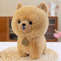 토이푸들 리얼한 강아지모형 진짜같은강아지인형 강아지 봉제인형 세퍼드 귀요미 허스키 리얼강아지 말티즈 크림, 송사자, 26cm《고탄 3차원 PP솜 충전》