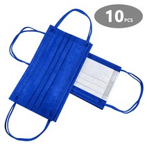 10-100PCS 부직포 일회용 얼굴 마스크 3 레이어 마스카라 Quirurgicas Homologadas 성인 입 색상 빠른 배송, 01 10pcs dark blue, 한개옵션1