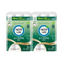 깨끗한나라 순수 프리미엄 3겹 98mm X 33m 30롤 2팩 롤화장지