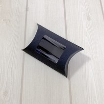 [블랙]오목상자미니(창문AT) 75x30x110/100개 답례품 선물상자 투명창 쿠키 비누 악세사리 방향제 반달박스 웨딩 명절 어린이집