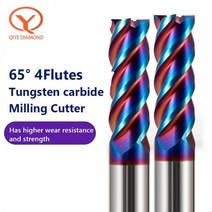 QIYE 가격 절단 HRC65 4 플루트 엔드 밀 1 ~ 20MM 생크 금속 키 시트 페이스 라우터 비트 카바이드 밀링 커터 텅스텐, 15X45X16X100