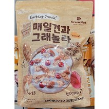 Green Nut 매일견과 그래놀라 600g (20g X 30입), 1개