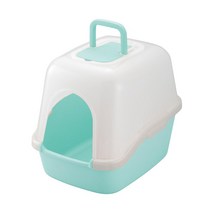 리첼 코럴 고양이 후드형 화장실 라이트블루 R, 글로비언B 본상품선택