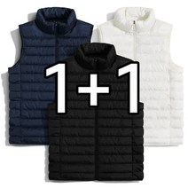 [1+1] 남녀공용 초경량 하프넥 패딩조끼 (MDPD075RR)