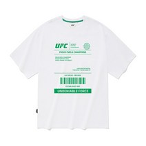 (최초출시가59000원)UFC 레이블 릴렉스핏 반팔 티셔츠 화이트 U2SSU2307WH
