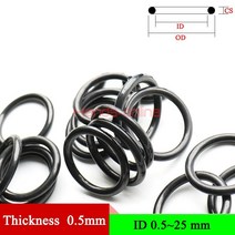 NBR 두께 0.5mm 오링 기계식 씰 고무 링 개스킷 O-링 키트 O 니트릴 와셔, 62 ID 25mm