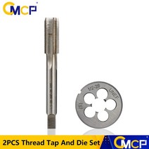 CMCP UNEF UNF UNC 스레드 탭 다이 세트 금속 가공 HSS 기계 핸드 탭 드릴 비트 임페리얼 탭 다이 나사, 04 2pcs UNC 7l16 -14