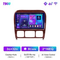 블루레이플레이어 재생기 EKIY T900 8G 첫번째28G 메르세데스 벤츠 S 클래스 W220 S280 S320 S350 S400 S430 S500 S600 AMG첫번째998-20, [14] T900 3G 32G Brown