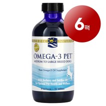 리암마켓 Nordic Naturals 노르딕 내추럴스 중대형견용 면역 건강한 피부 털 관리 보충제 오메가-3 237ml 1팩, 6팩