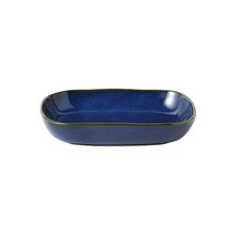 까사무띠 이태리 세나 [타원샐러드볼(소) 22cm] 도자기그릇 1P, 블루, 1개