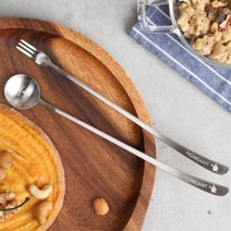 긴 유리컵에 어울리는 길고 가는 숟가락 핫쵸코 홍차, 1개, 포크(토끼)