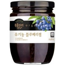 복음자리 유기농 블루베리 잼 340g 과일 청 퓨레 토스트 소스 홈카페 라떼 만들기, 1개
