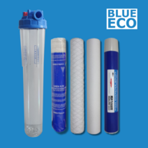 지하수 필터 하우징 정수기 15A 20인치 투명 불투명 가정용 모래제거 커피머신 제빙기 필터 녹물제거 농막 농장 산업용 농업용 생활용수 불순물제거, 투명 하우징 20인치 20A