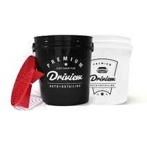 드라이뷰 세차 버킷 18L+ 그릿가드 멀티가드 세트 워시보드 감마씰, 드라이뷰 버킷 블랙 18L+그릿가드 레드